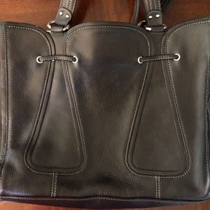 Vintage Etienne Aigner Leather Black Tote